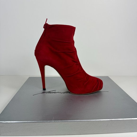 Brian Atwood suede leather boots with hidden platform - Picture 2 of 8